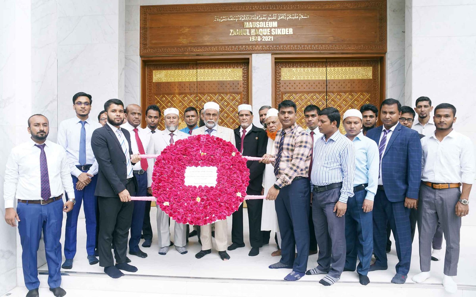 Homage at founder memorial